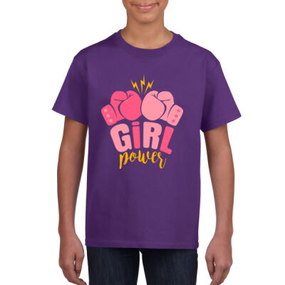 Girl's GIRL POWER Tee Purple Thumbnail