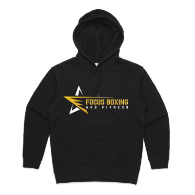 Women's Premium Hoodie Black with Backprint Thumbnail